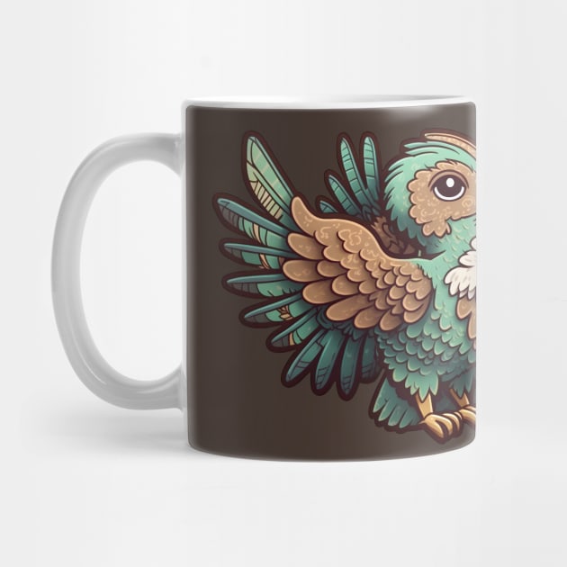 Brown and Green Archaeopteryx by Cute Planet Earth Mini